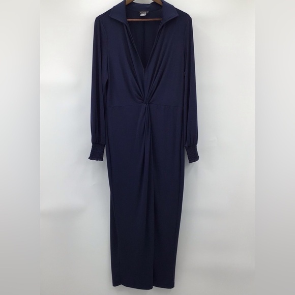 VENUS Deep Blue Long Sleeve Dress - Picture 2 of 8